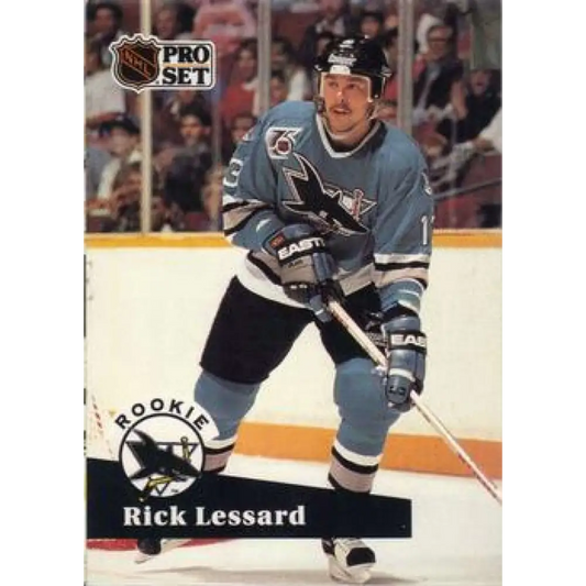 1991-92 Pro Set #560 Rick Lessard NM-MT San Jose Sharks Hockey Card Image 1