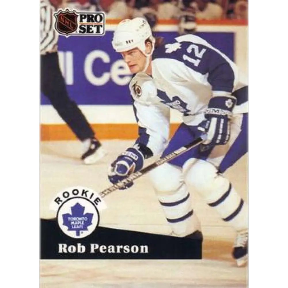 1991-92 Pro Set #562 Rob Pearson NM-MT RC Rookie Toronto Maple Leafs Hockey Card Image 1