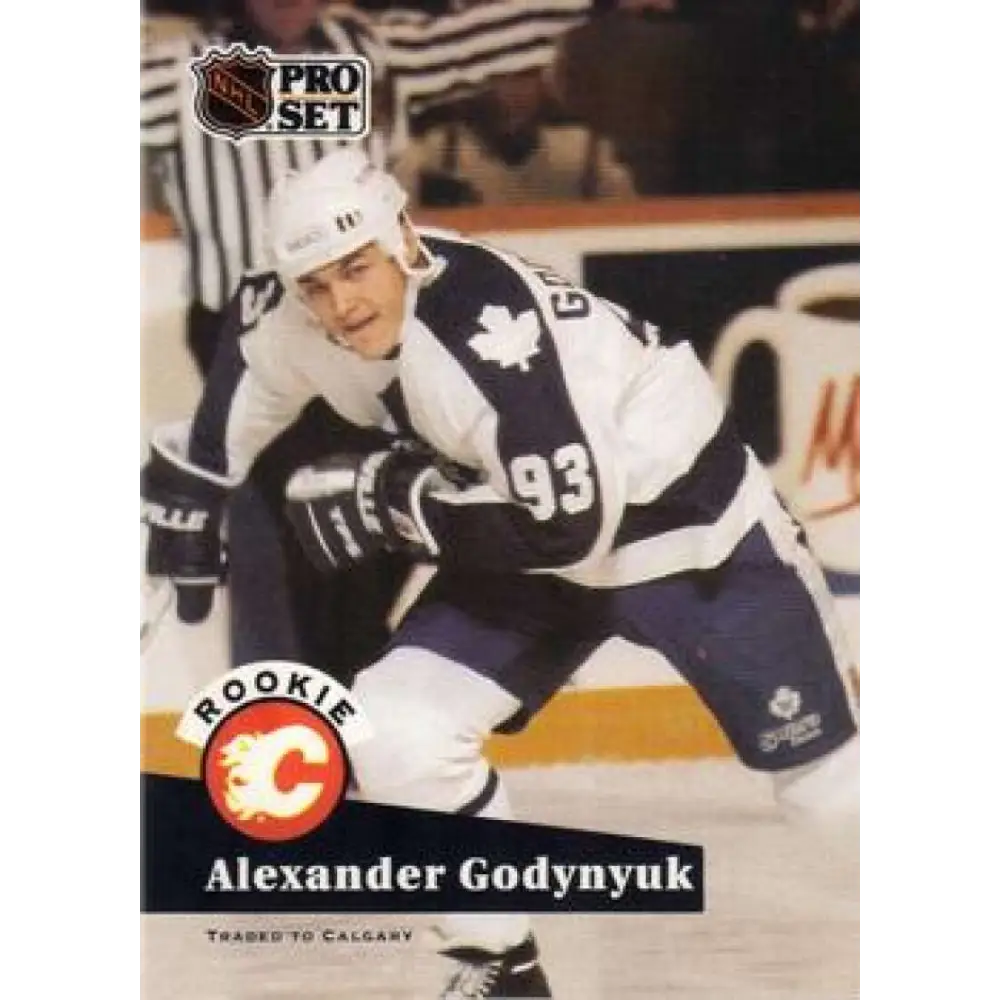 1991-92 Pro Set #563 Alexander Godynyuk NM-MT Toronto Maple Leafs Hockey Card Image 1
