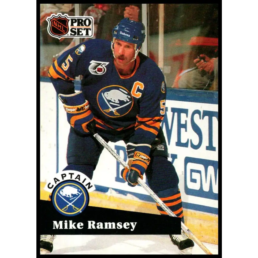 1991-92 Pro Set #568 Mike Ramsey NM-MT Buffalo Sabres Hockey Card Image 1