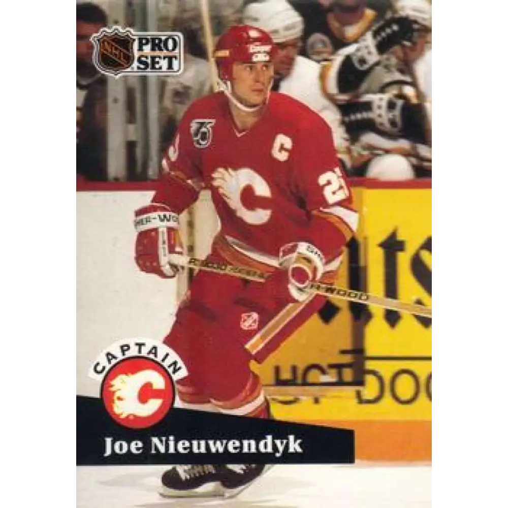 1991-92 Pro Set #569 Joe Nieuwendyk NM-MT Calgary Flames Hockey Card Image 1