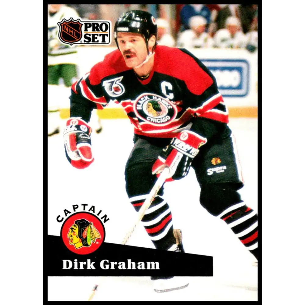 1991-92 Pro Set #570 Dirk Graham NM-MT Chicago Blackhawks Hockey Card Image 1