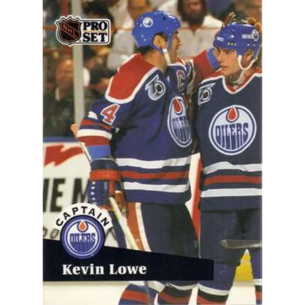 1991-92 Pro Set #572 Kevin Lowe NM-MT Edmonton Oilers Hockey Card Image 1