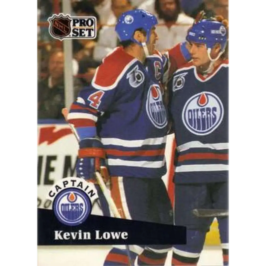 1991-92 Pro Set #572 Kevin Lowe NM-MT Edmonton Oilers Hockey Card Image 1