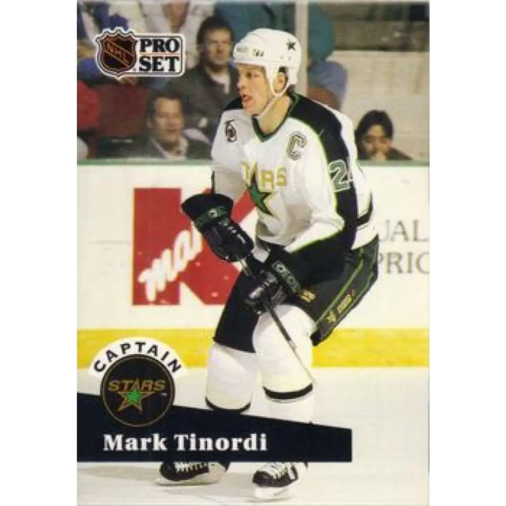 1991-92 Pro Set #575 Mark Tinordi NM-MT Minnesota North Stars Hockey Card Image 1