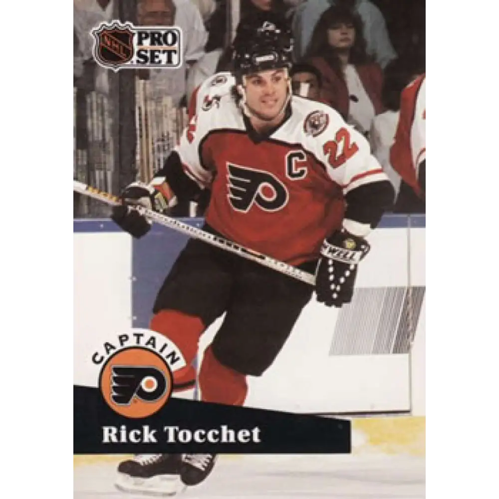 1991-92 Pro Set #580 Rick Tocchet NM-MT Philadelphia Flyers Hockey Card Image 1