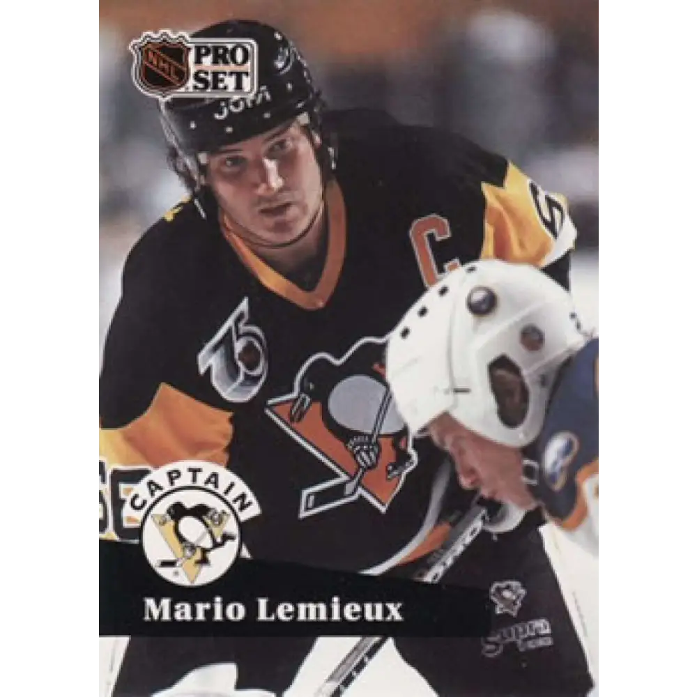 1991-92 Pro Set #581 Mario Lemieux NM-MT Pittsburgh Penguins Hockey Card Image 1
