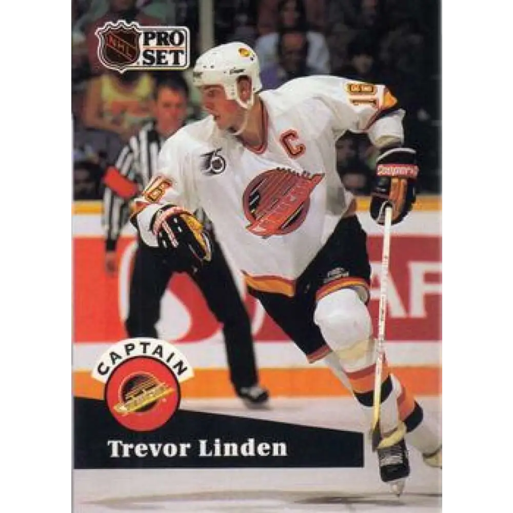 1991-92 Pro Set #586 Trevor Linden NM-MT Vancouver Canucks Hockey Card Image 1
