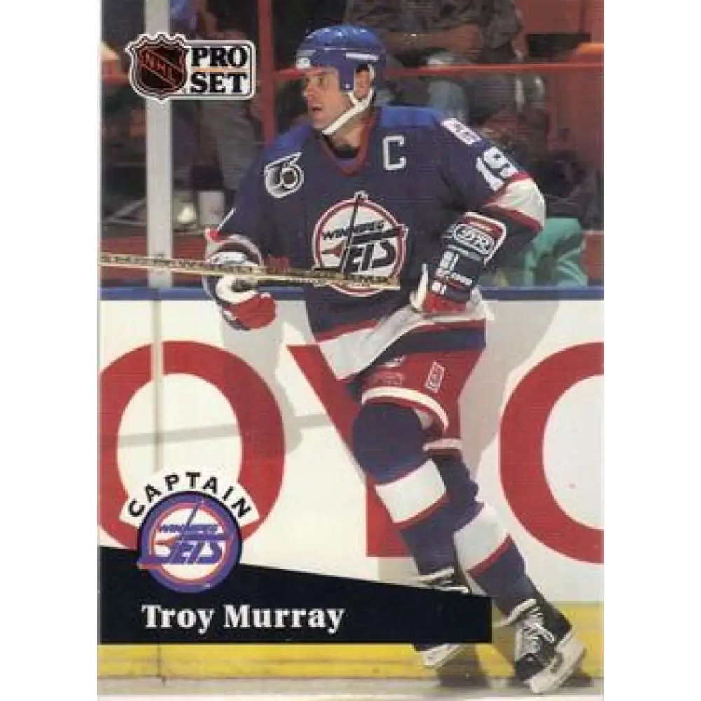 1991-92 Pro Set #588 Troy Murray NM-MT Winnipeg Jets Hockey Card Image 1