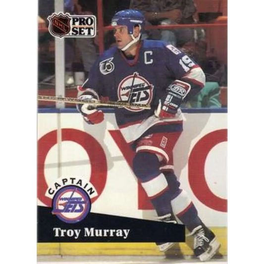 1991-92 Pro Set #588 Troy Murray NM-MT Winnipeg Jets Hockey Card Image 1