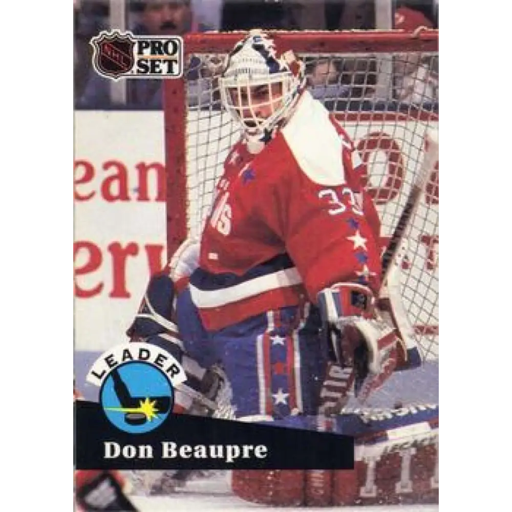 1991-92 Pro Set #601 Don Beaupre LL NM-MT Washington Capitals Hockey Card Image 1