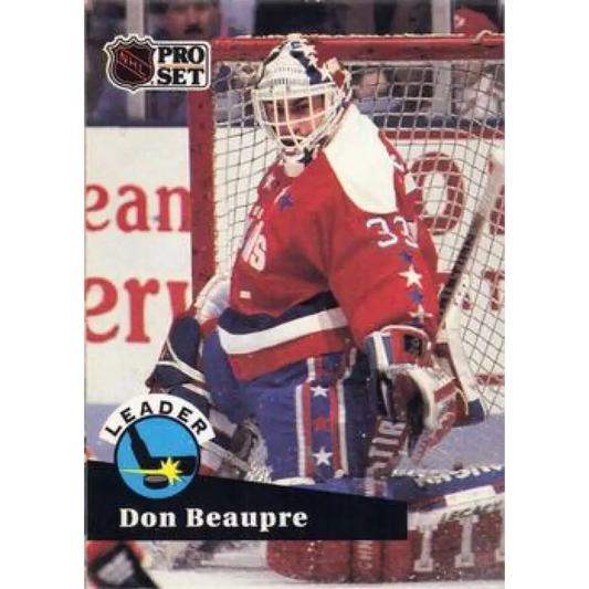 1991-92 Pro Set #601 Don Beaupre LL NM-MT Washington Capitals Hockey Card Image 1