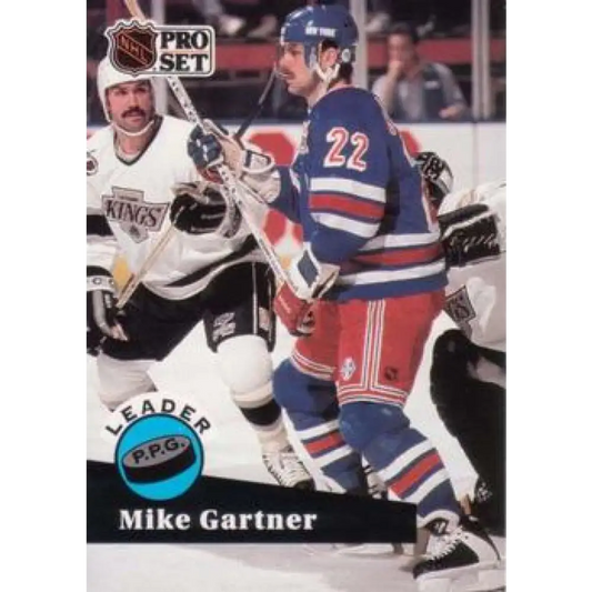 1991-92 Pro Set #604 Mike Gartner LL NM-MT New York Rangers Hockey Card Image 1