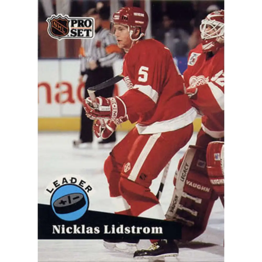 1991-92 Pro Set #610 Nicklas Lidstrom LL NM-MT Detroit Red Wings Hockey Card Image 1