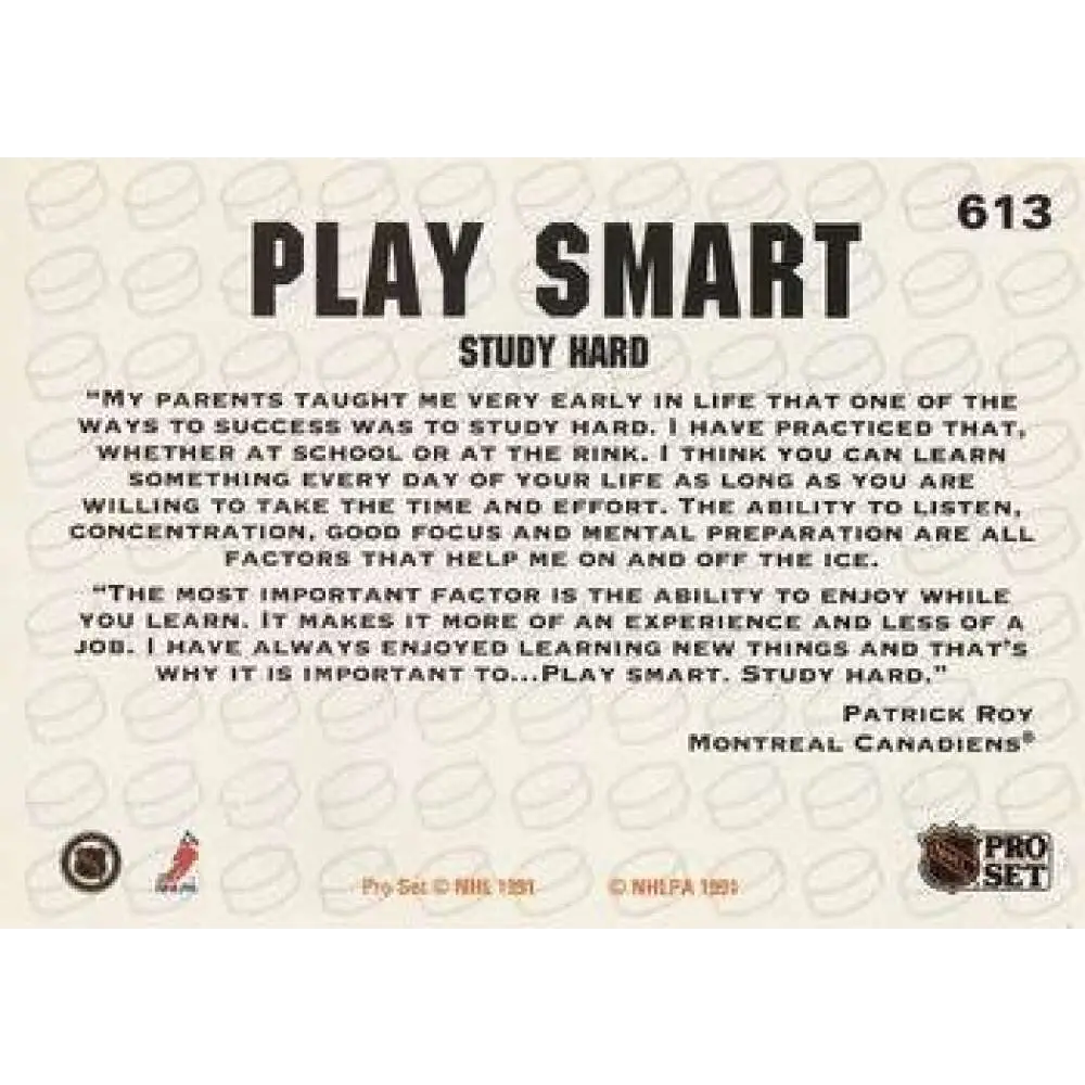 1991-92 Pro Set #613 Patrick Kane NM-MT Montreal Canadiens Hockey Card Image 2