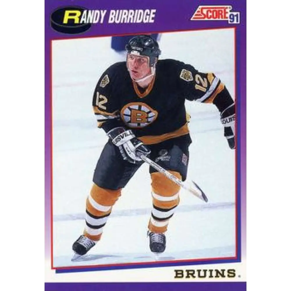 1991-92 Score American #102 Randy Burridge NM-MT Boston Bruins Hockey Card  Image 1