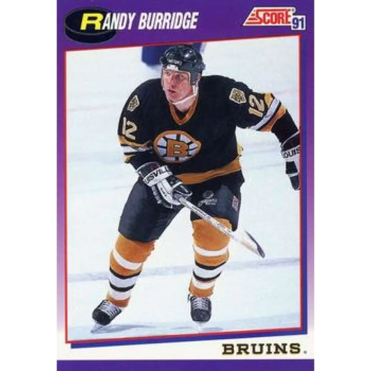 1991-92 Score American #102 Randy Burridge NM-MT Boston Bruins Hockey Card  Image 1