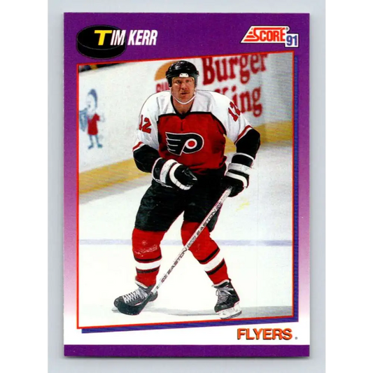 1991-92 Score American #108 Tim Kerr NM-MT Philadelphia Flyers Hockey Card  Image 1