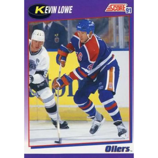 1991-92 Score American #109 Kevin Lowe NM-MT Edmonton Oilers Hockey Card  Image 1