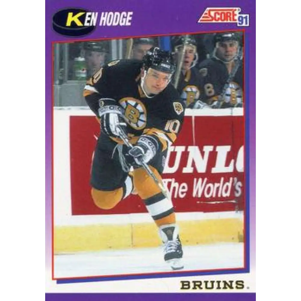 1991-92 Score American #113 Ken Hodge Jr. NM-MT Boston Bruins Hockey Card  Image 1