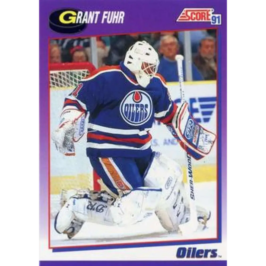 1991-92 Score American #114 Grant Fuhr NM-MT Edmonton Oilers Hockey Card  Image 1