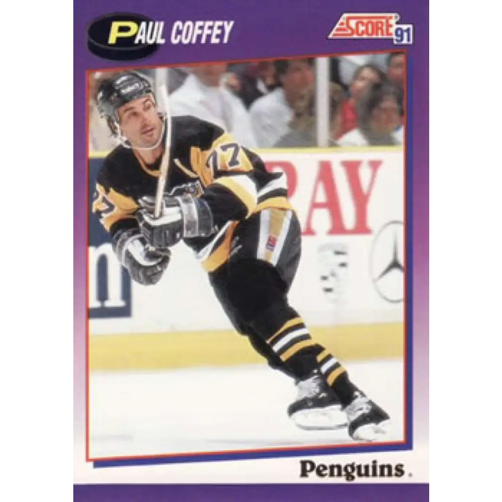 1991-92 Score American #115 Paul Coffey NM-MT Pittsburgh Penguins Hockey Card  Image 1
