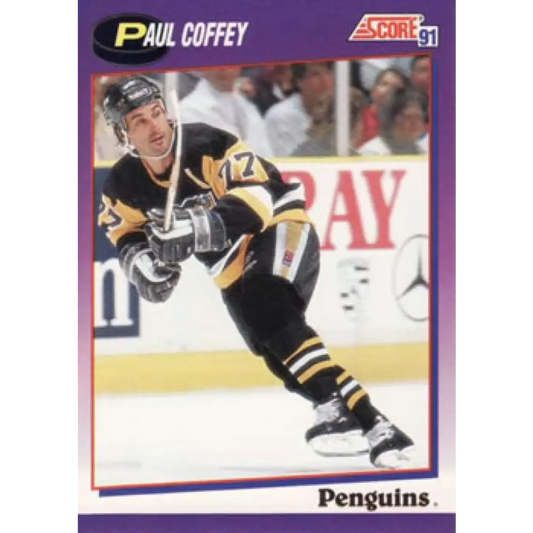 1991-92 Score American #115 Paul Coffey NM-MT Pittsburgh Penguins Hockey Card  Image 1