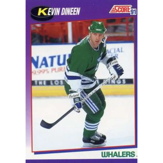 1991-92 Score American #118 Kevin Dineen NM-MT Hartford Whalers Hockey Card  Image 1