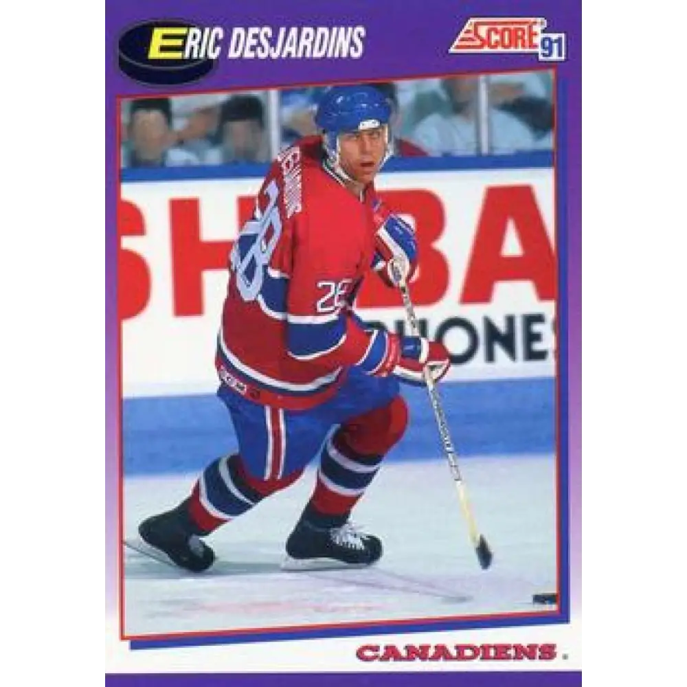 1991-92 Score American #119 Eric Desjardins NM-MT Montreal Canadiens Hockey Card  Image 1