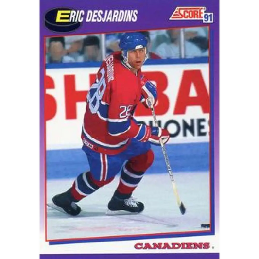 1991-92 Score American #119 Eric Desjardins NM-MT Montreal Canadiens Hockey Card  Image 1