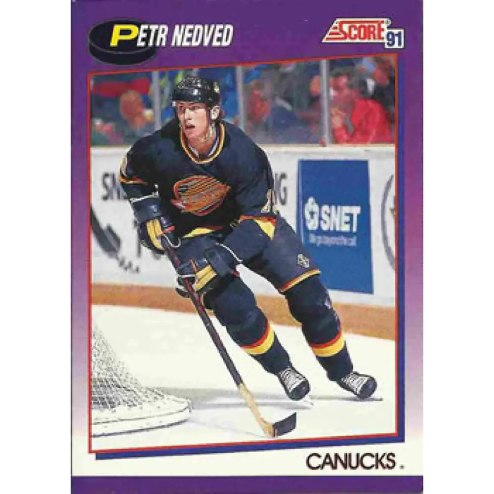 1991-92 Score American #124 Petr Nedved NM-MT Vancouver Canucks Hockey Card  Image 1