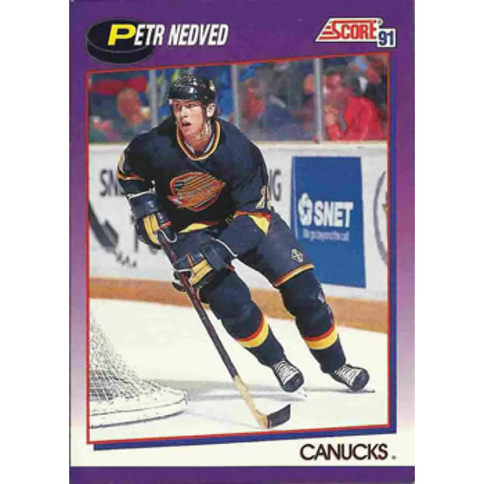 1991-92 Score American #124 Petr Nedved NM-MT Vancouver Canucks Hockey Card  Image 1