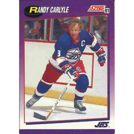 1991-92 Score American #125 Randy Carlyle NM-MT Winnipeg Jets Hockey Card  Image 1