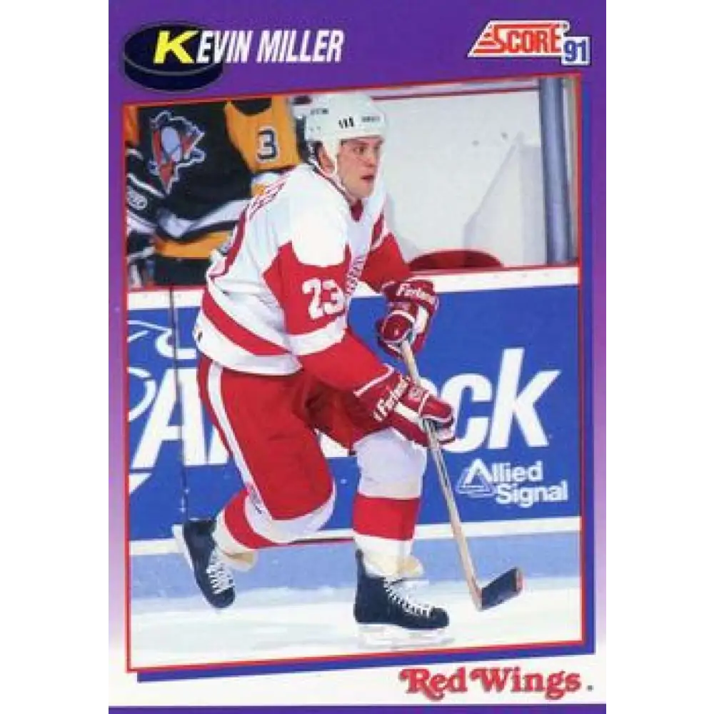 1991-92 Score American #126 Kevin Miller NM-MT Detroit Red Wings Hockey Card  Image 1