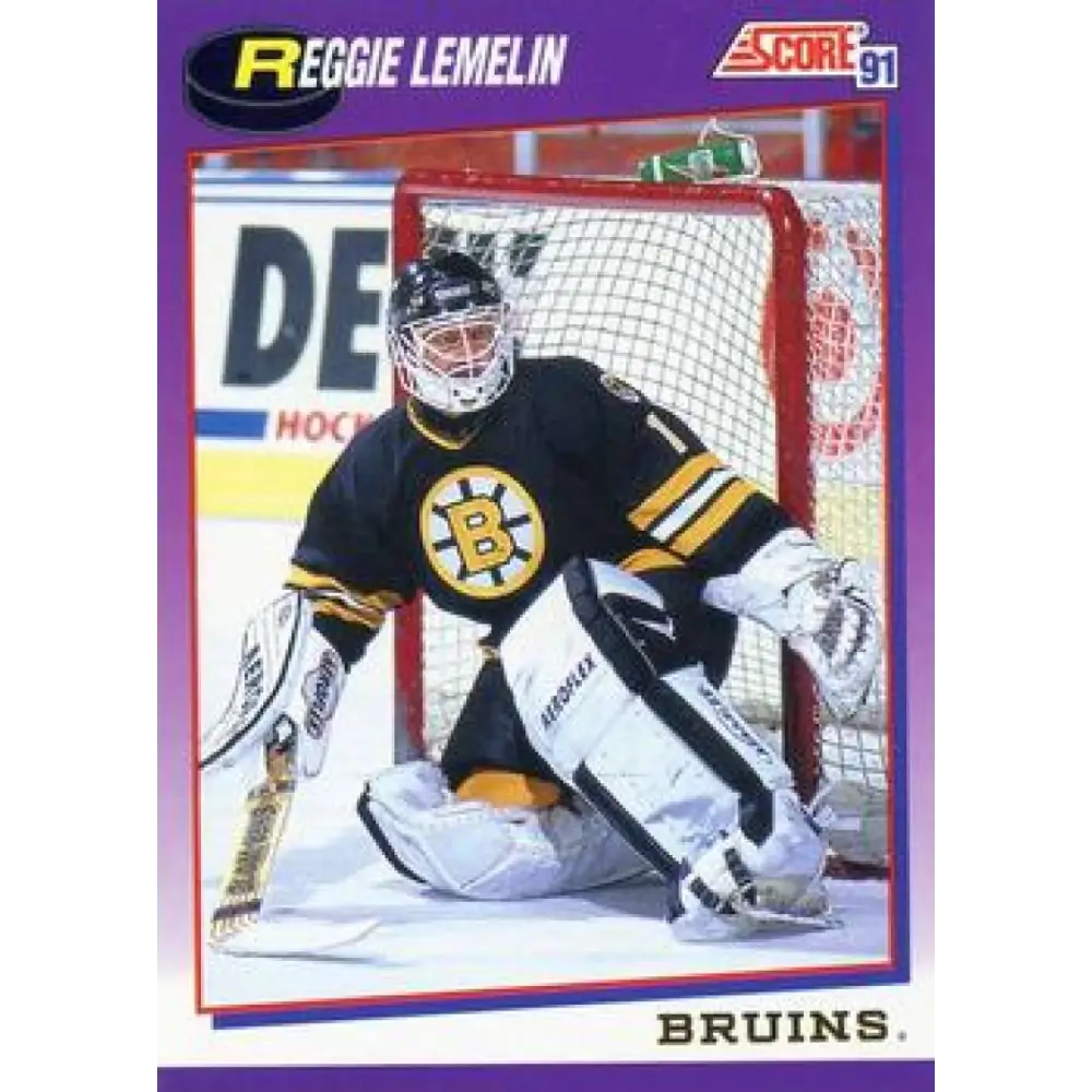 1991-92 Score American #127 Rejean Lemelin NM-MT Boston Bruins Hockey Card  Image 1