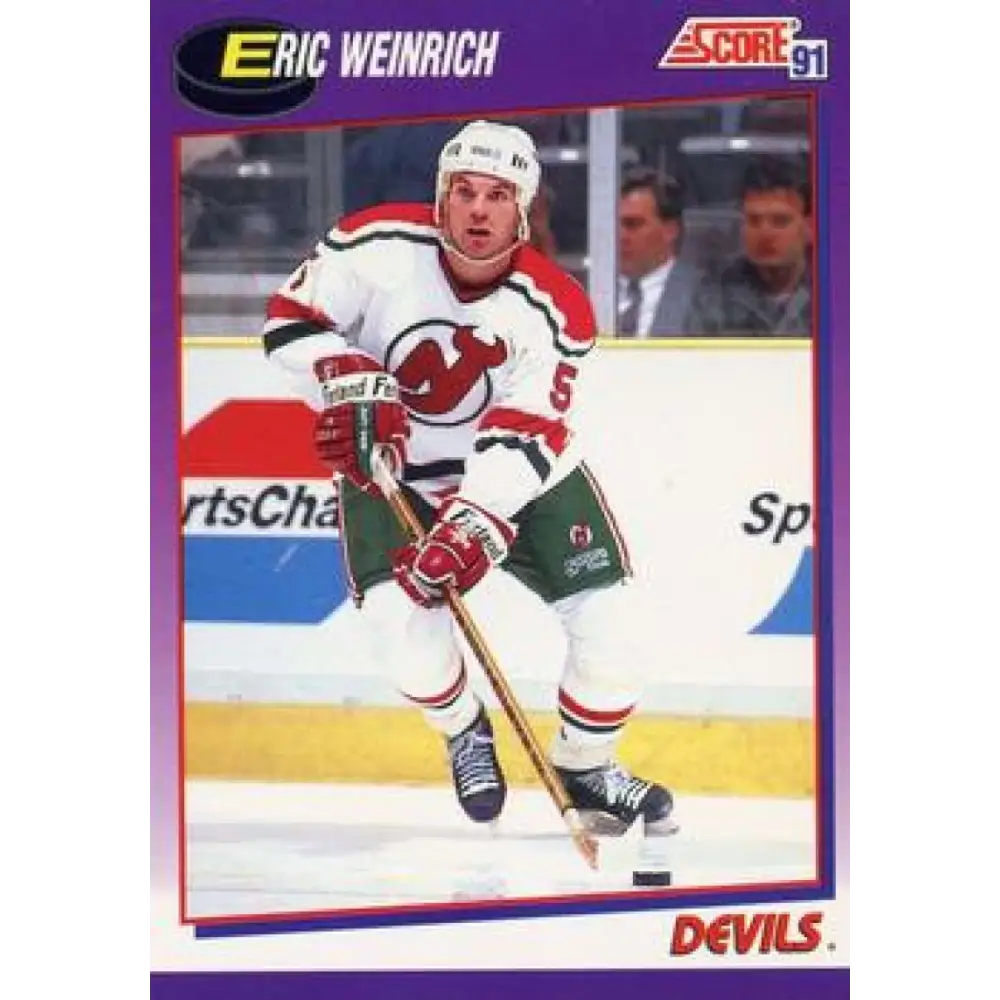 1991-92 Score American #131 Eric Weinrich NM-MT New Jersey Devils Hockey Card  Image 1