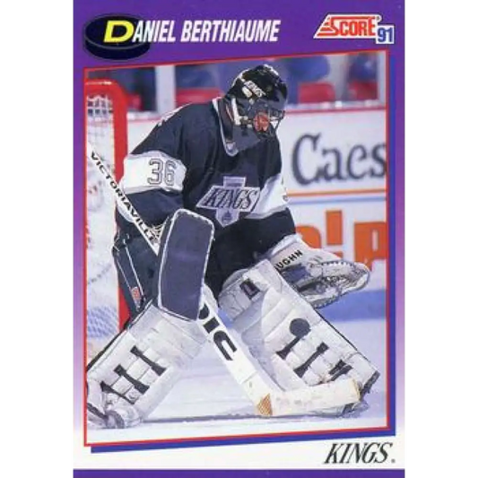 1991-92 Score American #132 Daniel Berthiaume NM-MT Los Angeles Kings Hockey Card  Image 1