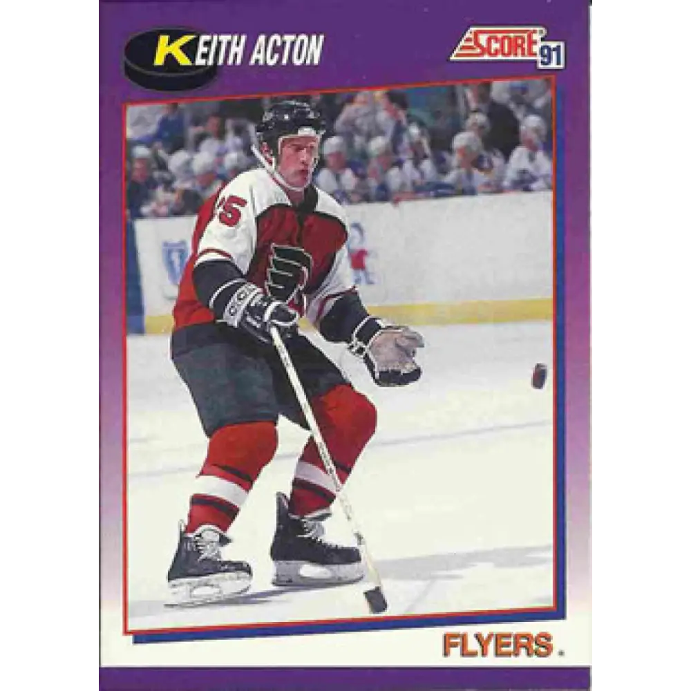 1991-92 Score American #133 Keith Acton NM-MT Philadelphia Flyers Hockey Card  Image 1