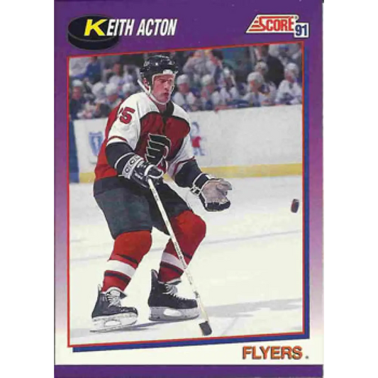 1991-92 Score American #133 Keith Acton NM-MT Philadelphia Flyers Hockey Card  Image 1