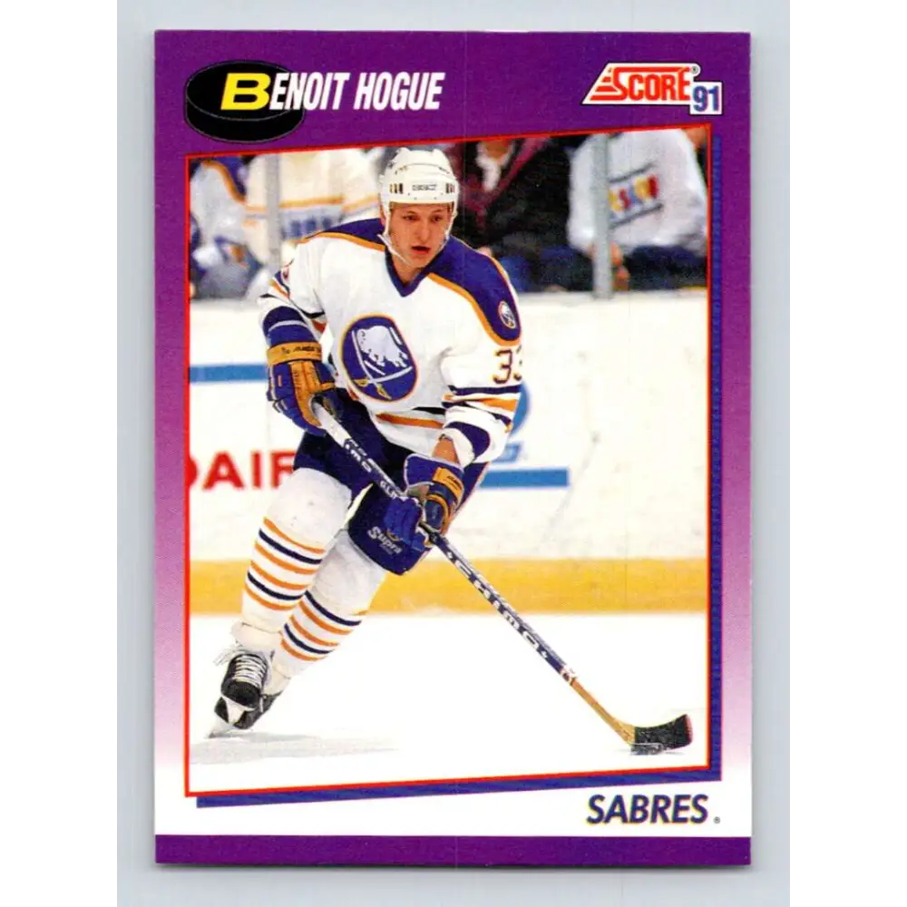 1991-92 Score American #134 Benoit Hogue NM-MT Buffalo Sabres Hockey Card  Image 1