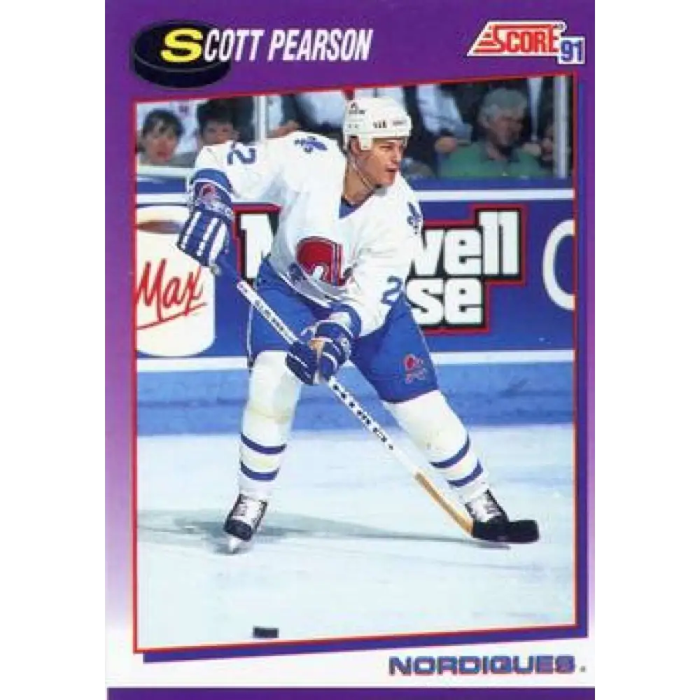 1991-92 Score American #138 Scott Pearson NM-MT Quebec Nordiques Hockey Card  Image 1