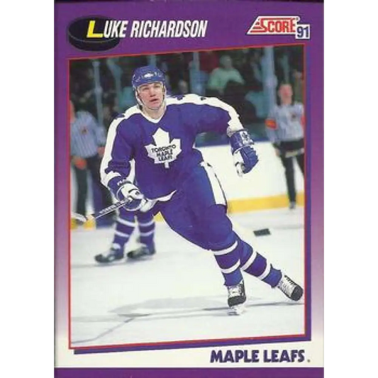 1991-92 Score American #139 Luke Richardson NM-MT Toronto Maple Leafs Hockey Card  Image 1