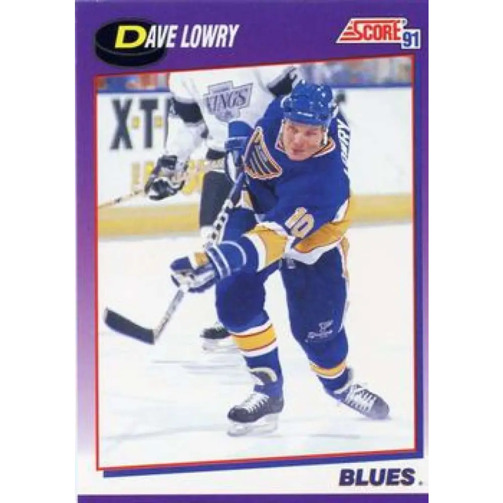 1991-92 Score American #149 Dave Lowry NM-MT St. Louis Blues Hockey Card  Image 1