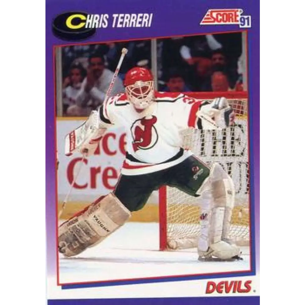 1991-92 Score American #151 Chris Terreri NM-MT New Jersey Devils Hockey Card  Image 1