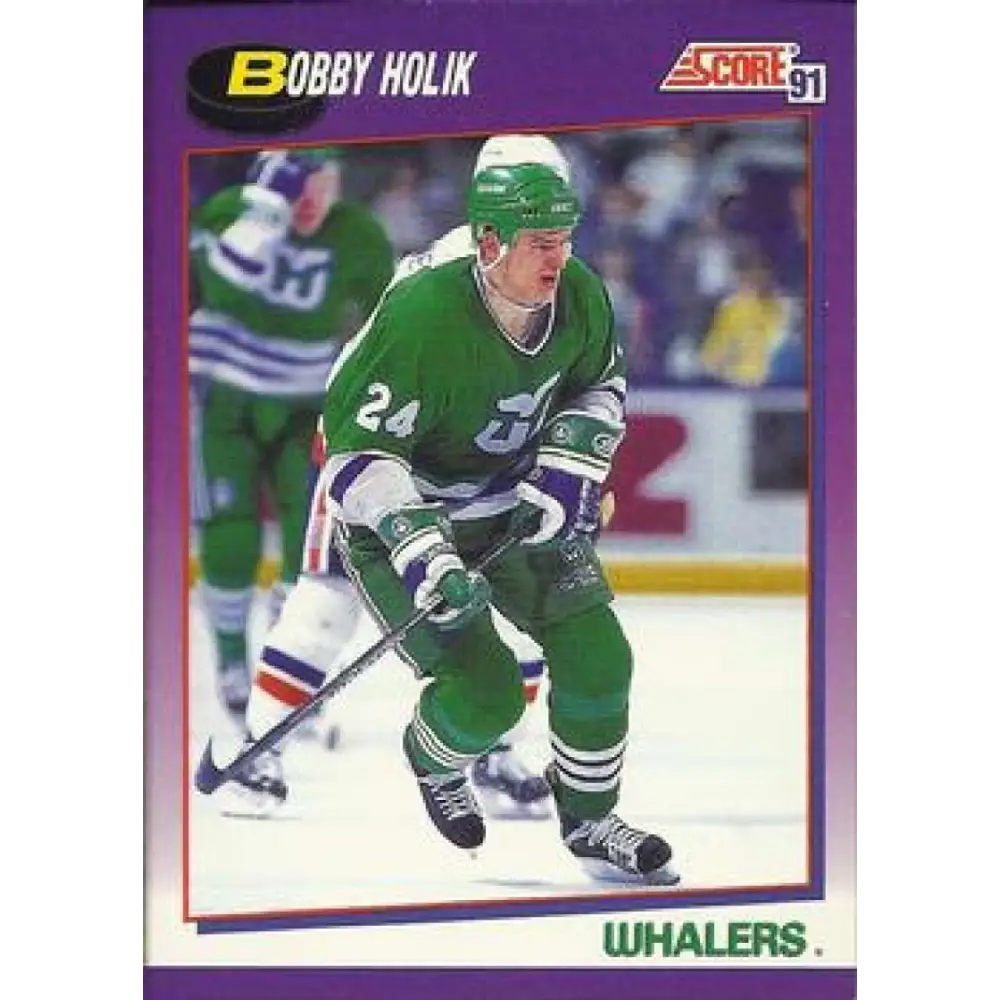 1991-92 Score American #153 Bobby Holik NM-MT Hartford Whalers Hockey Card  Image 1