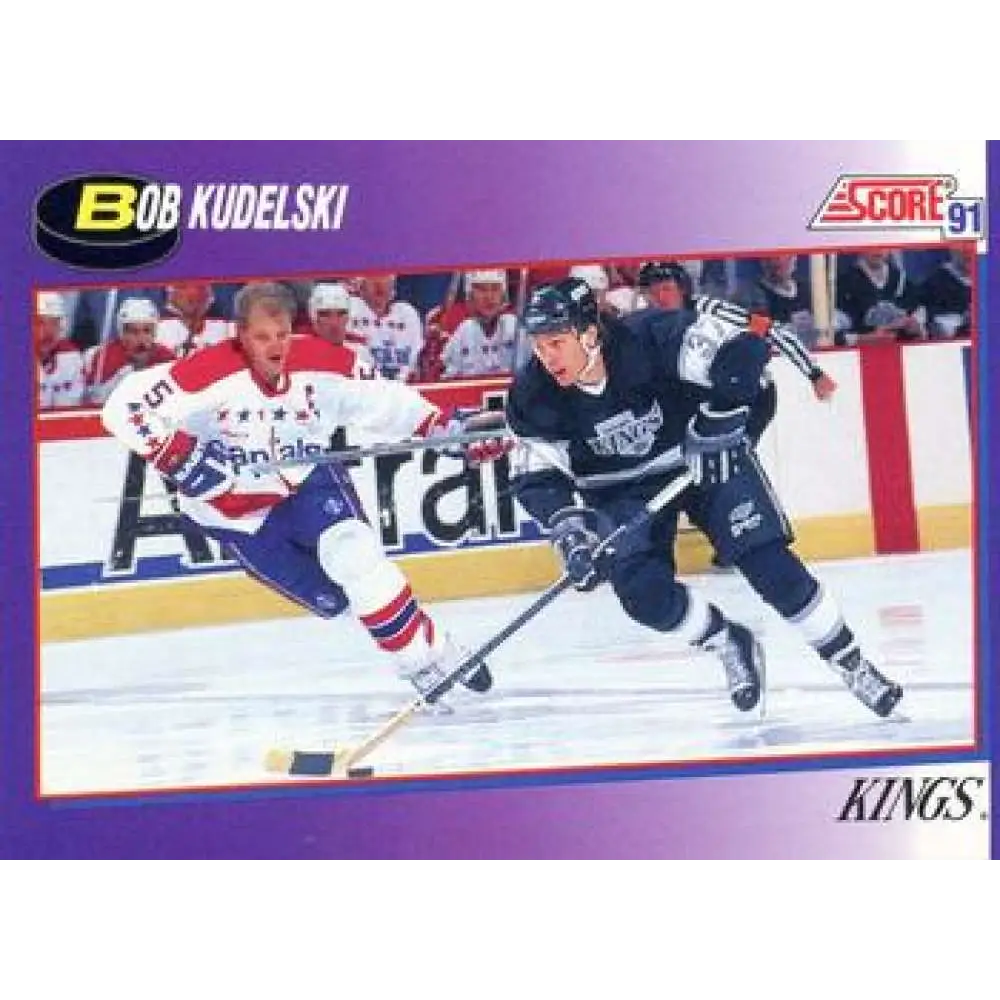 1991-92 Score American #154 Bob Kudelski NM-MT Los Angeles Kings Hockey Card  Image 1