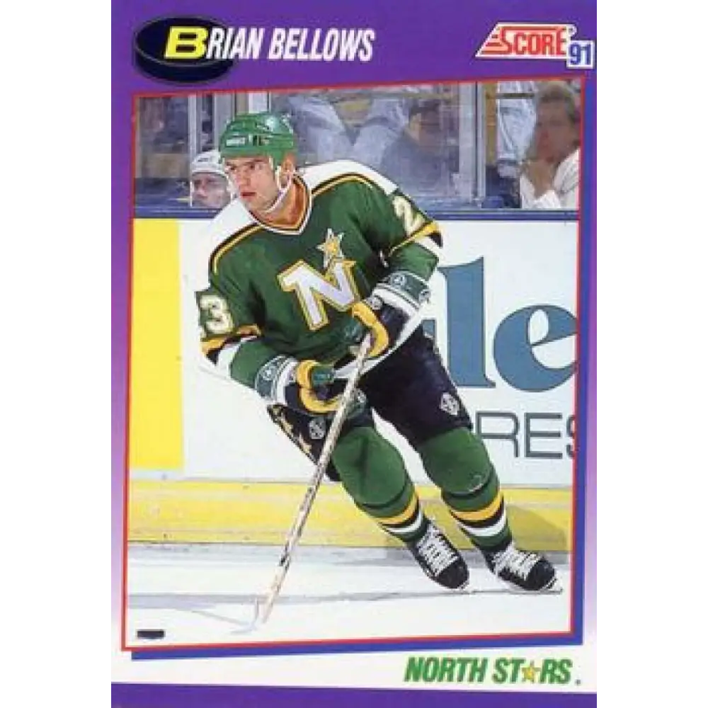 1991-92 Score American #160 Brian Bellows NM-MT Minnesota North Stars Hockey Card  Image 1