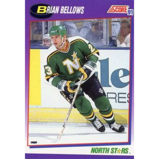 1991-92 Score American #160 Brian Bellows NM-MT Minnesota North Stars Hockey Card  Image 1