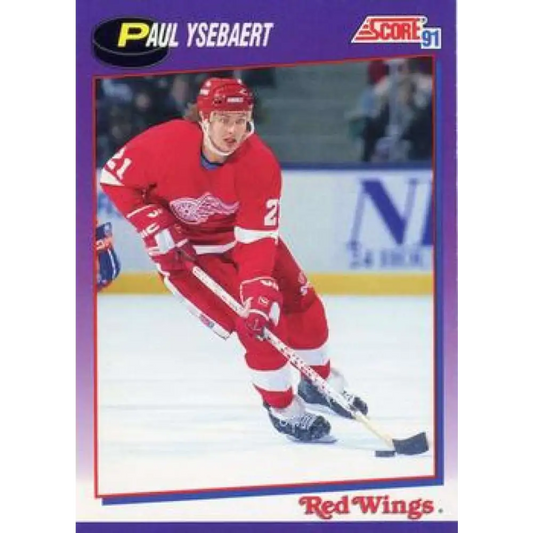 1991-92 Score American #166 Paul Ysebaert NM-MT Detroit Red Wings Hockey Card  Image 1