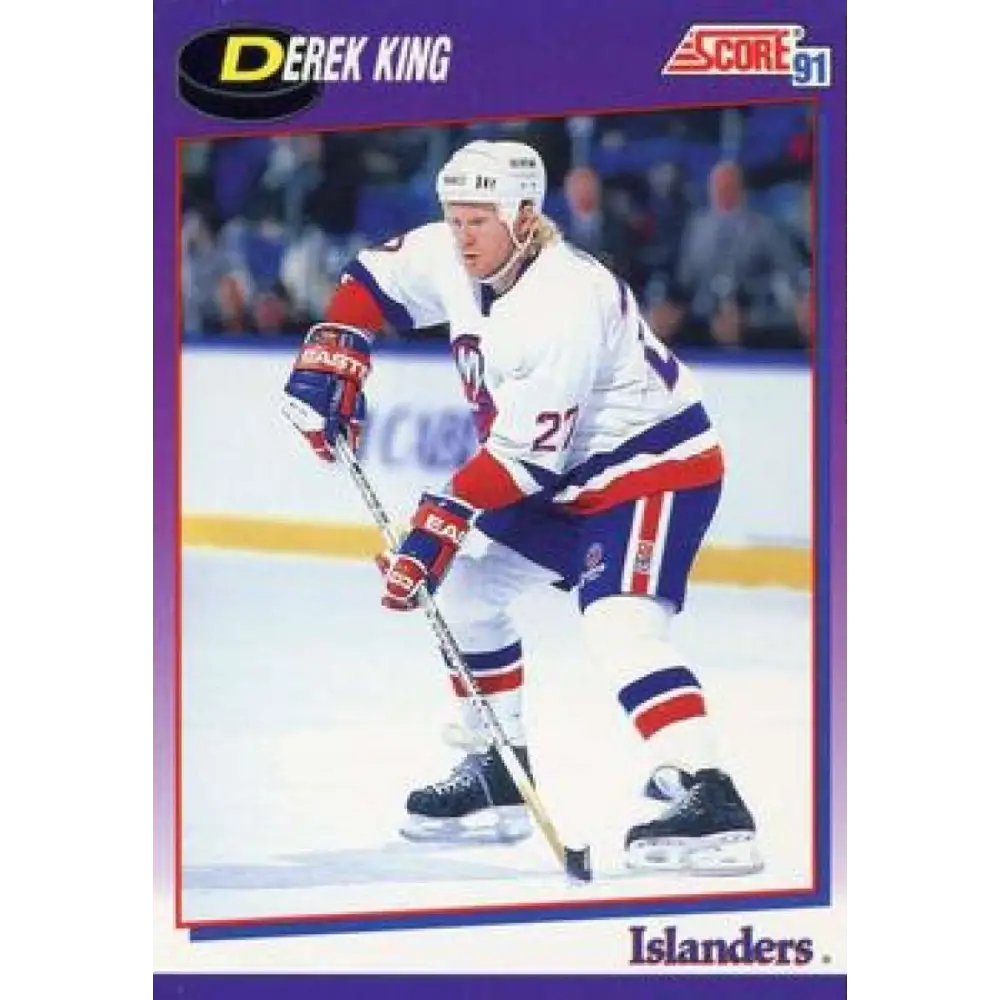 1991-92 Score American #167 Derek King NM-MT New York Islanders Hockey Card  Image 1
